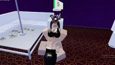 Jouer Le lapin de strip-tease de Roblox se fait fourrer dans le matraque de désinvestissement