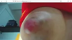 播放 漂亮的 有角 奶 牛奶 河流