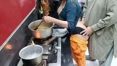 Play Desi housewife anal sex in kitchen while she is cooking