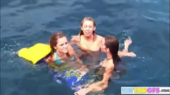 Putar Hot Lesbian Teen Tease on Boat Vacation